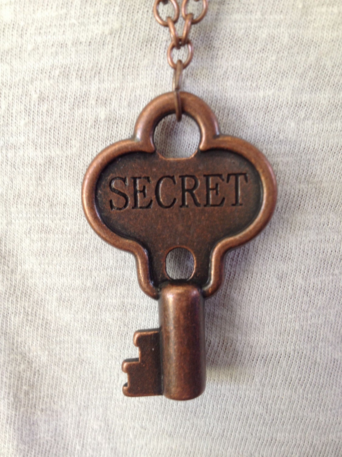Copper Secret Key Necklace