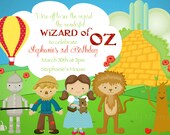 Wizard of Oz Personalized Printable Invitation & Gift Favor Tags Set- DIY File Il_170x135