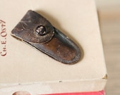 Unique Vintage French Mini Manicure Set in Leather Case