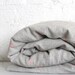 Toddler / Cot Bedding  - Handprinted 100% Linen with Peach Dots