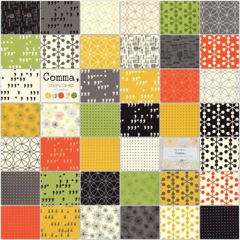 NEW Comma Zen Chic for Moda - FAT Quarter Bundle (40) Pieces