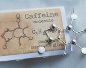 Silver Caffeine Molecule Pendant