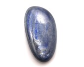 Blue kyanite  - Freeform designer cabochon  -  28x15mm