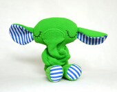 Soft green elephant. Lovely and safe toy.
