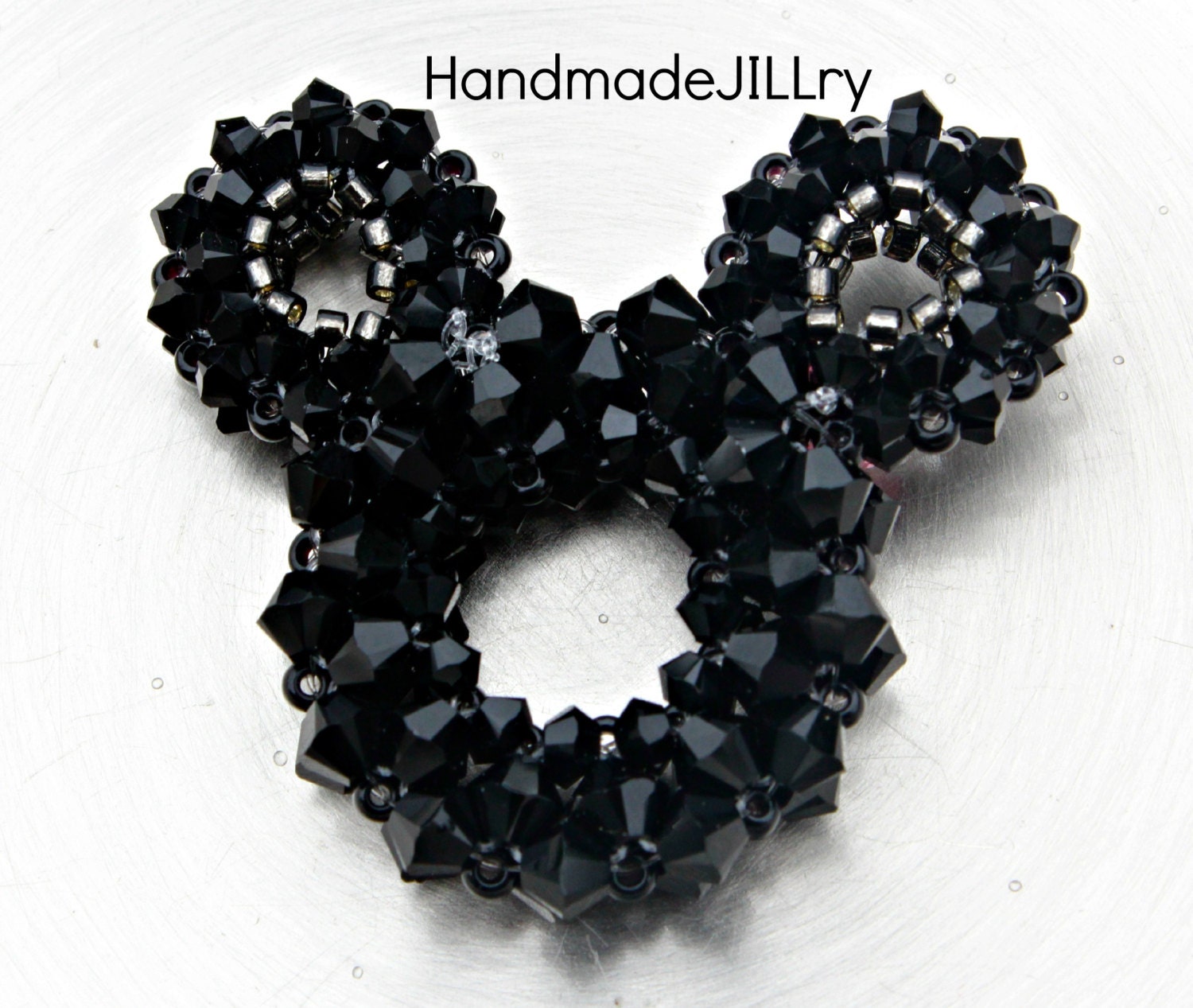 M-I-C-K-E-Y M-O-U-S-E, Mickey Mouse Head Swarovski Crystal Floating Necklace, Disney Characters Mickey Mouse Fan