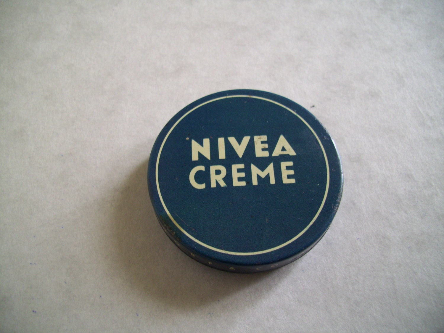 Antique Nivea Creme Tin Box. Rare Skincare Advertising Collectible Litho Tin. GVS, VC team