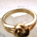 Petite Gold Knot Ring with Crystal Center