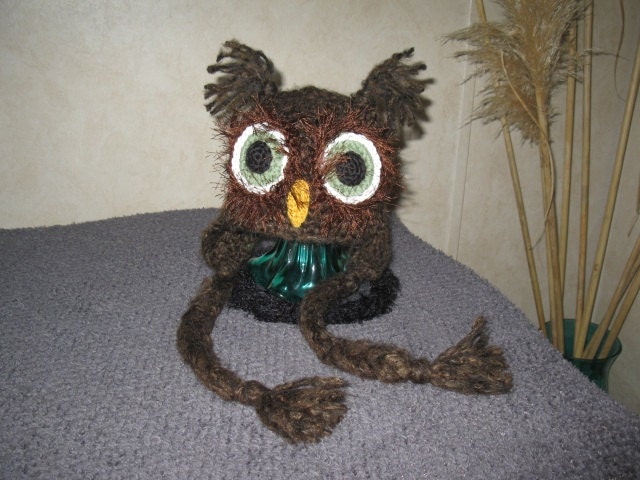 Brown Owl Hat 3 to 10 yrs.old