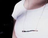 Simple Twisted Antique Square Nail Necklace