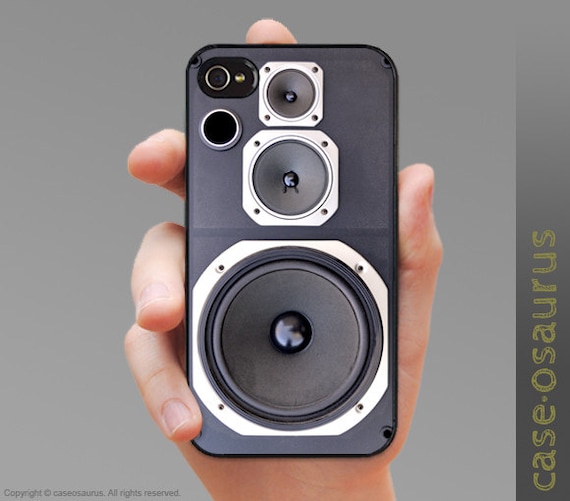 iPhone 4 Case - Stereo Speaker-- cover for iPhone 4 and iPhone 4s