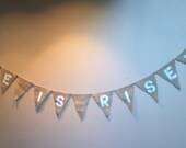 He is Risen - Easter Burlap Pennant Banner - Holiday - Decoration
