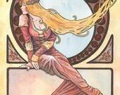 Limited Edition Art Print: Art Nouveau 12 Watercolor by Scott Christian Sava