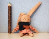 Cute Checkered Bunny soft stuffed handmade Doll Animal Rabbit Decoration Easter Present