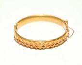 vintage 1950s matte gold bangle signed robert