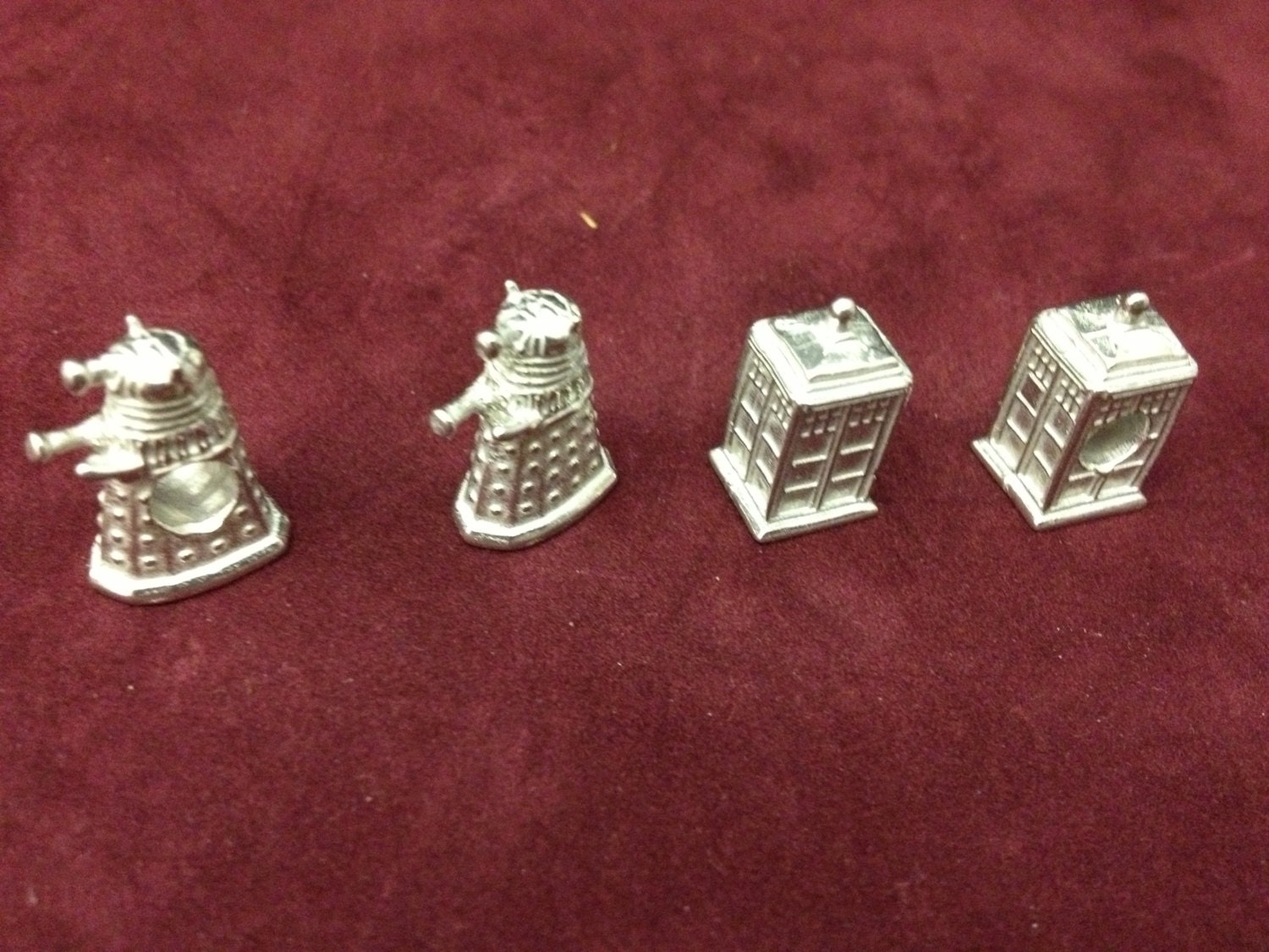 Pewter Doctor Who TARDIS Dalek European Bead
