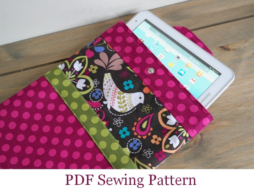 INSTANT DOWNLOAD Sewing Pattern to make iPad Cover / 10 inch Tablet Sleeve PN206B