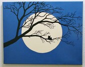 Owl Together Now - Original - Acrylic Painting On 16x20 Canvas
