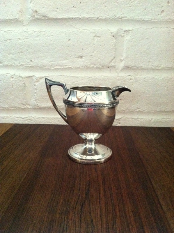 Vintage Silverplate Creamer F.B.R. Silver Tin Copper 602