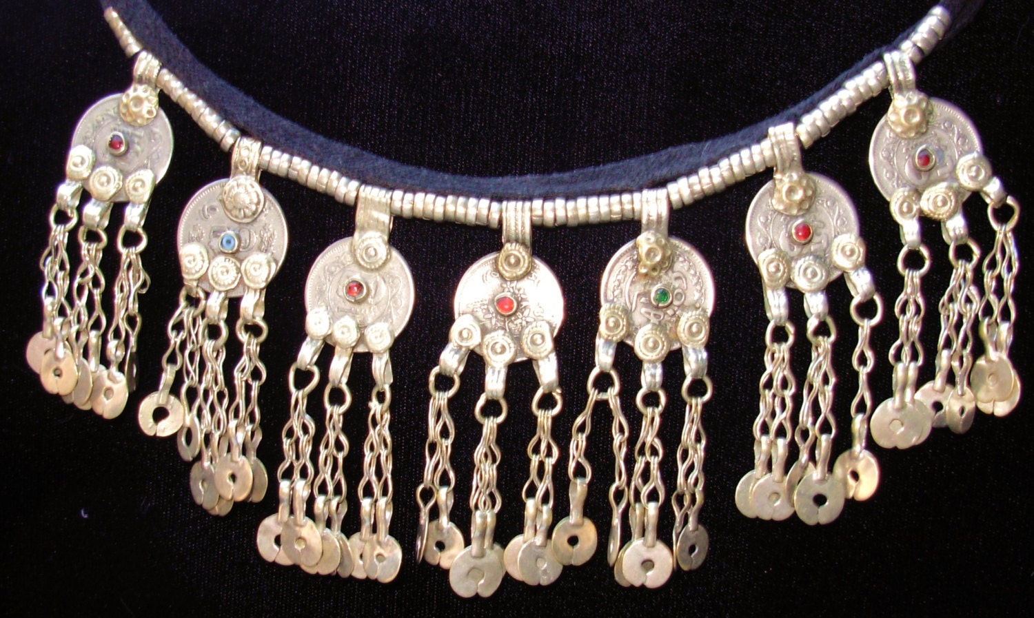 Vintage Silver and Brass Kuchi Tribal Necklace