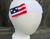 Patriotic hair bow simple flag hair clip girls stripes Red White and Blue bow tie cute USA Americana accessories Forth of July headband