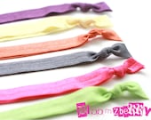 Elastic Headbands  - Set of 6 - Assorted Colors - 65 Colors Available - You Choose Color and Size - Baby to Adult