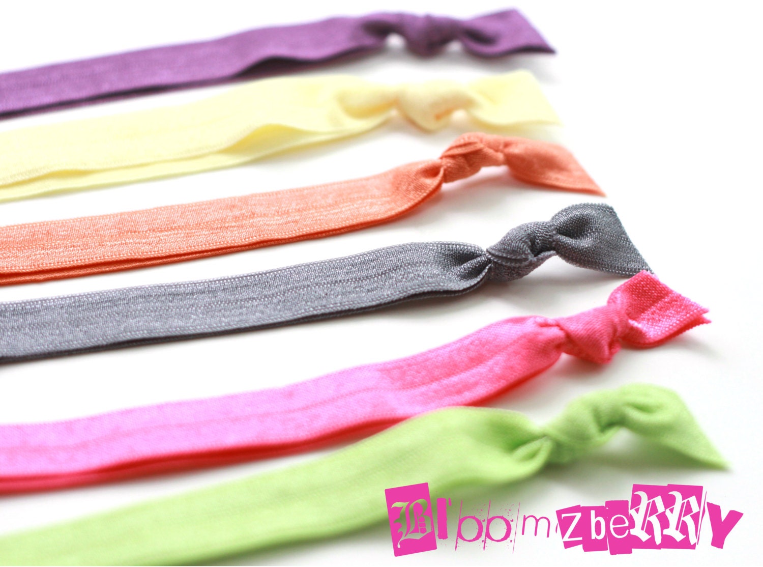 Elastic Headbands  - Set of 6 - Assorted Colors - 65 Colors Available - You Choose Color and Size - Baby to Adult