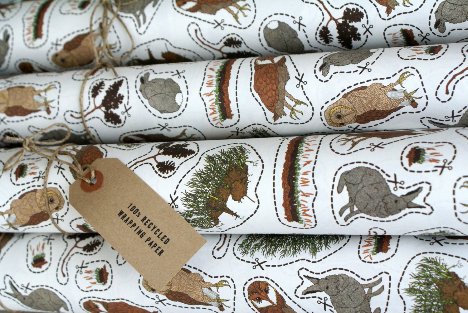 Eco friendly Wrapping Paper, Set of 10