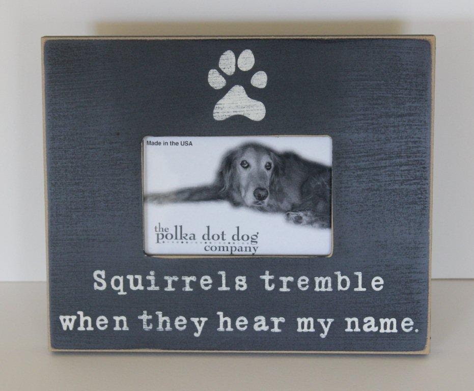 dog picture frame, 4 x 6 distressed frame, shabby chic picture frame