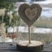 Rustic Wood and Burlap Cake Topper