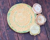 Ceramic Glazed Lace Decorative Plate, Ceramic Jewelry Dish