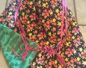 Hanky Panky Bag (Green Snakeskin & Pink Floral)