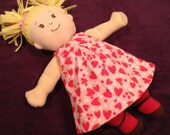 Little Reversible Dress in Strawberry Tea Party Pink Berries and Blossoms for Baby Stella, Waldorf and 13 14 15 16 In Dolls, DollClothes