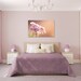 Girls Bedroom Canvas Gallery Wrap Purple Flowers Basking Warm Orange Sun Light Glow Nursery Romance Love Photo Print Home Decor Wall Art