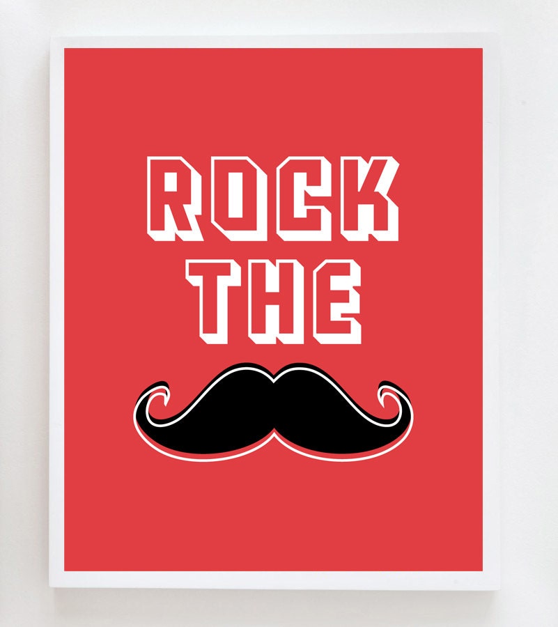 16x20 Mustache Wall Art Print
