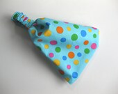 Girls' Blue Rainbow Polka Dot Headband Head Wrap Blue Bandana Colorful Cotton Print Hair Accessories