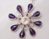 Amethyst Purple Wire Wrapped Star Pendant