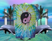 CUSTOM DYED. melting yin yang shirt