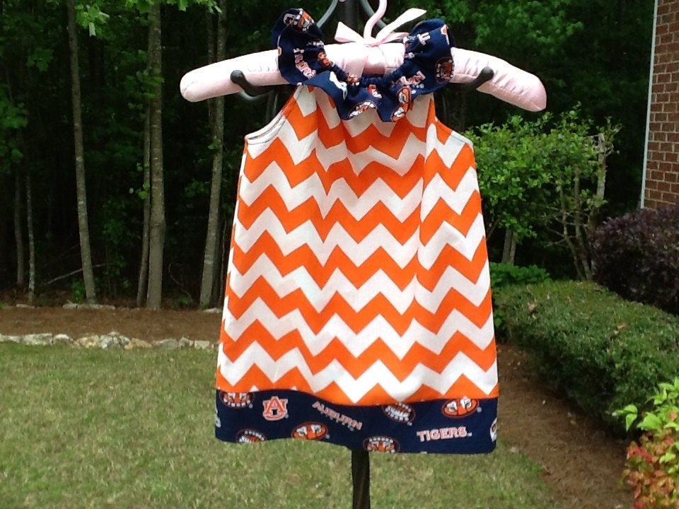 Chevron Dress  GA Tech, Georgia, Auburn, Alabama, Florida, sz 6m,12m, 18m, 2, 3, 4, 5, 6, 7, 8