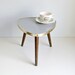RESERVED FOR EOIN: Mid Century Modern Tripod Coffee Table - Blue Grey - Side / End Table, Night stand - Mad Men, 1960's Home Decor