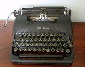 Antique 1940s Smith Corona Silent Black Typewriter Made in the U.S.A.