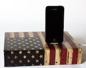 Patriotic USA - iPhone 4 or iPhone 4S Charging Station, Dock, Book Box, iPhone Docking Station