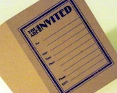 Airplane Invitations, Aviation Invites For Guys - For Men, Airplane Party, Handmade Gift for Friends, Kraft Cards, Party Invites