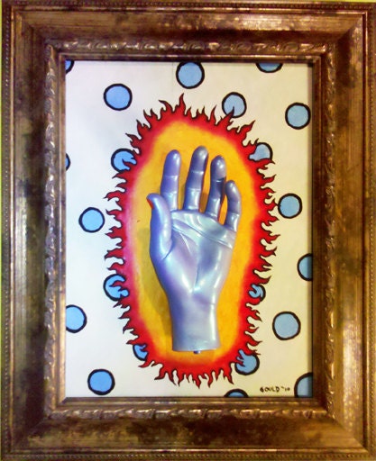 3-D Oil painting 'Hand of Dog'