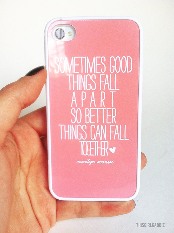 Plastic iPhone Case - Marilyn Monroe Quote - Better Things - Pink - iPhone 4/4s - iPhone 5