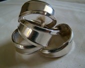 Silver Napkin Rings Holders Silverplate Silverware Rings Vintage Flatware