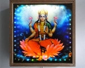 HINDU BOX Print (02) - Moody Night Lightbox - Infinite Mirror Optical Illusion - Wall or Table Lamp - Handmade by Mini-Loop