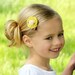 Felt Flower Hair Clip - Pick One - Mustard Yellow Grey and Cream Vintage Hair Clip