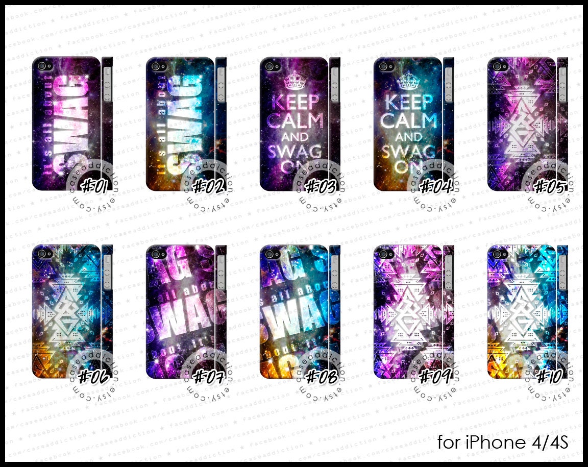 iPhone 4 4S - keep calm swag tribal galaxy cosmic nebula galactic space case cover