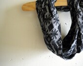 Infinity Scarf Circle Scarf - Black Ice