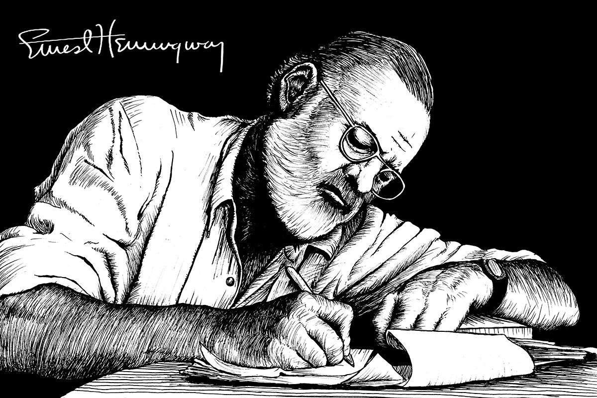 Ernest Hemingway Signature Poster by Ryan Sheffield